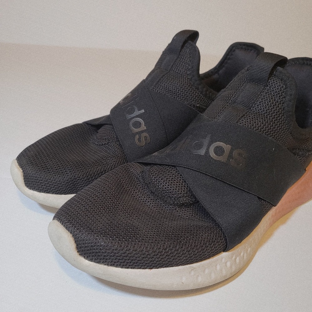 Adidas Puremotion Adapt Slip‎ On Sneakers Women's Black Athletic Shoes SZ 8.5
